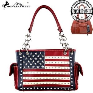Montana West USA American Flag Shoulder Bag